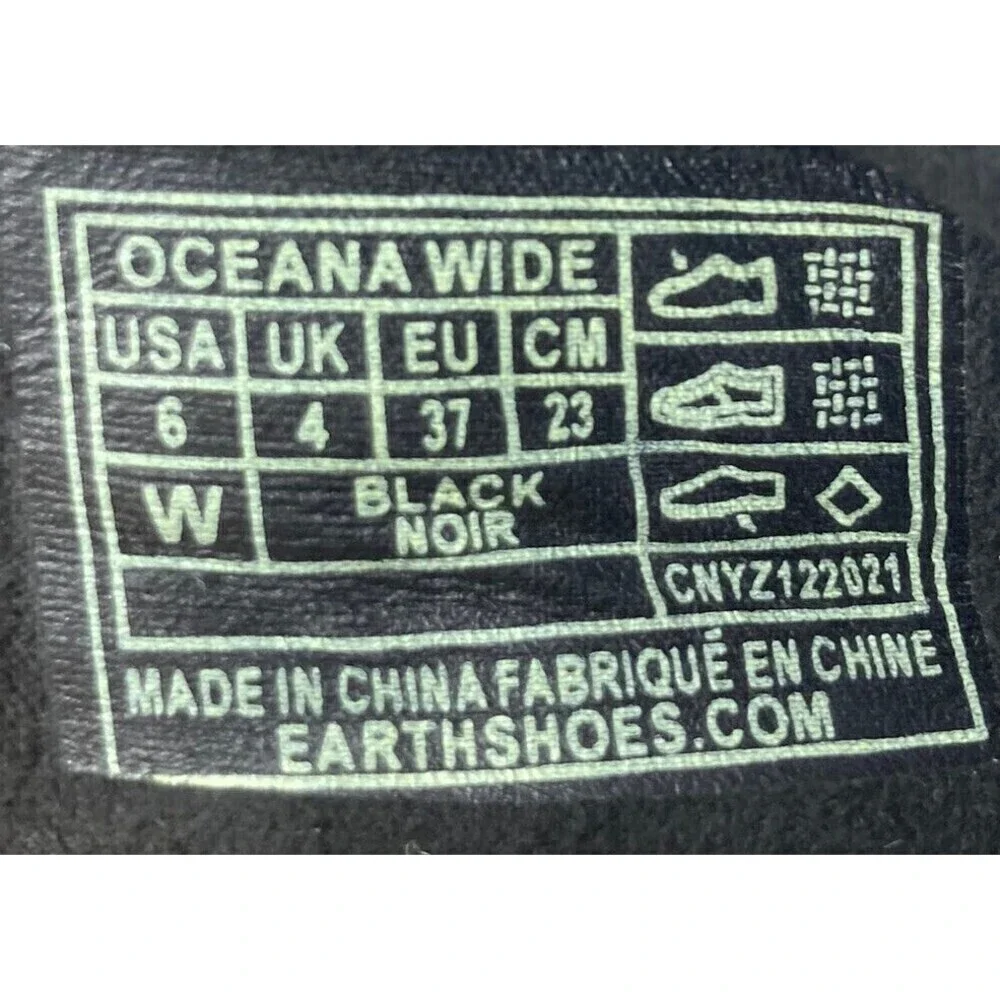 Earth Origins Oceana Size 6 Wide Women's Casual Sandal Black